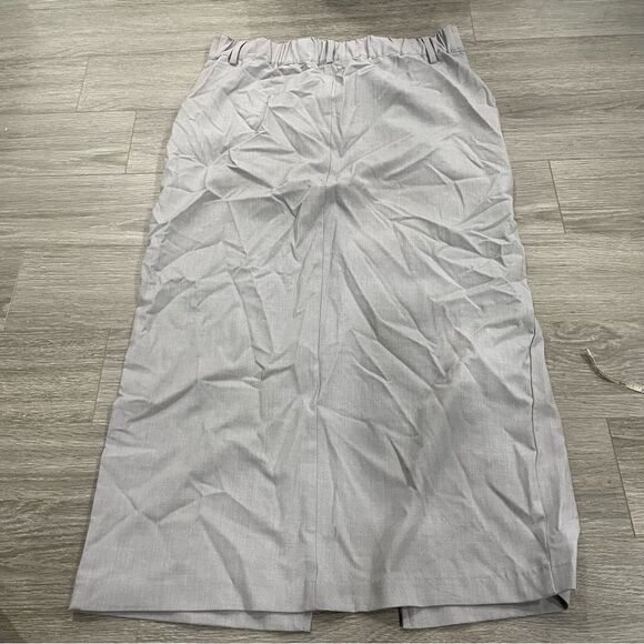 3/$25 ✺ Fashion Nova Grey Pencil Skirt Midi Slit Large - Picture 4 of 7